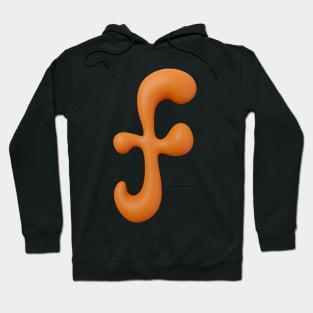 Liquid Type Letter F Hoodie